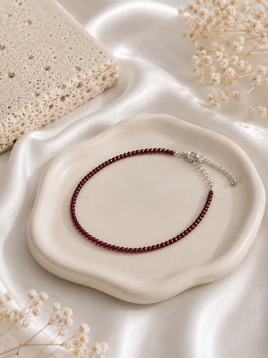 Garnet Faceted Bracelet