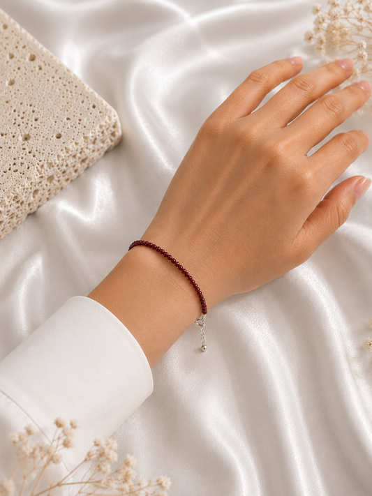 Garnet Faceted Bracelet