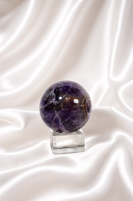 Chevron Amethyst Sphere #12