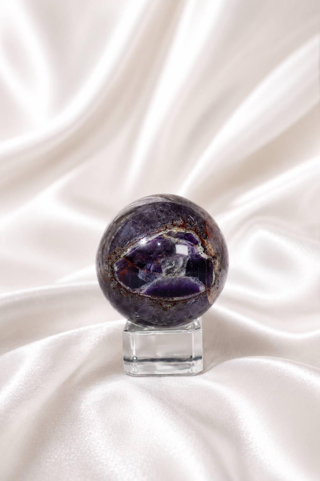 Chevron Amethyst Sphere #12
