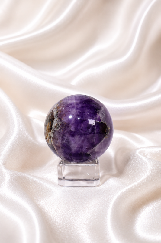 Chevron Amethyst Sphere #11
