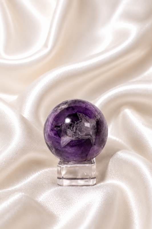 Chevron Amethyst Sphere #11