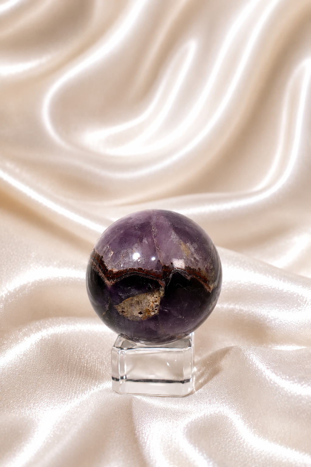 Chevron Amethyst Sphere #13