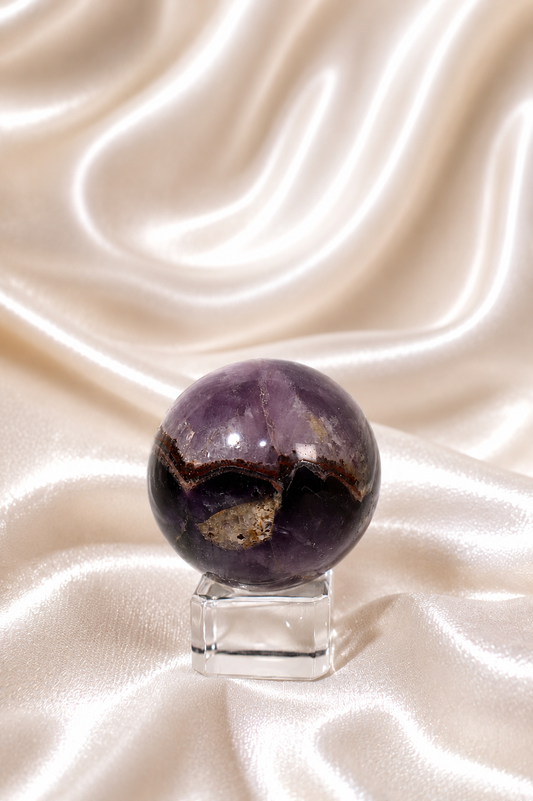 Chevron Amethyst Sphere #13