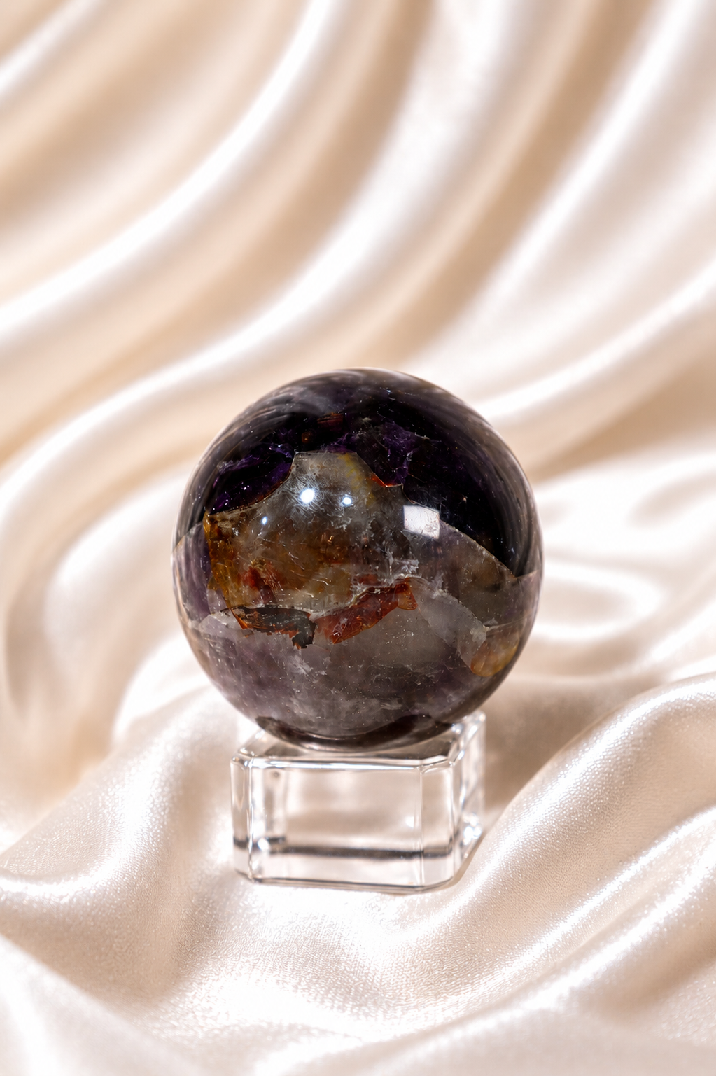 Chevron Amethyst Sphere #9
