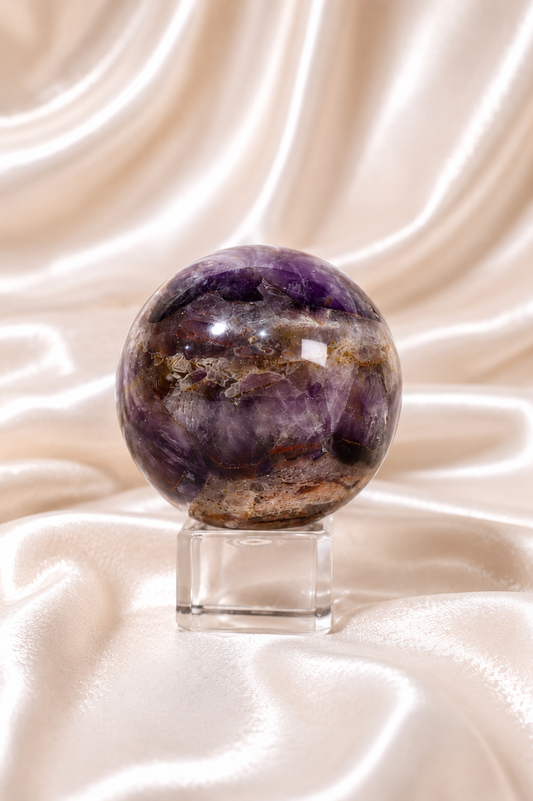 Chevron Amethyst Sphere #14