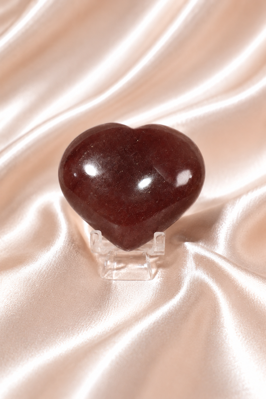 Strawberry Quartz Heart #5 - 125 gm