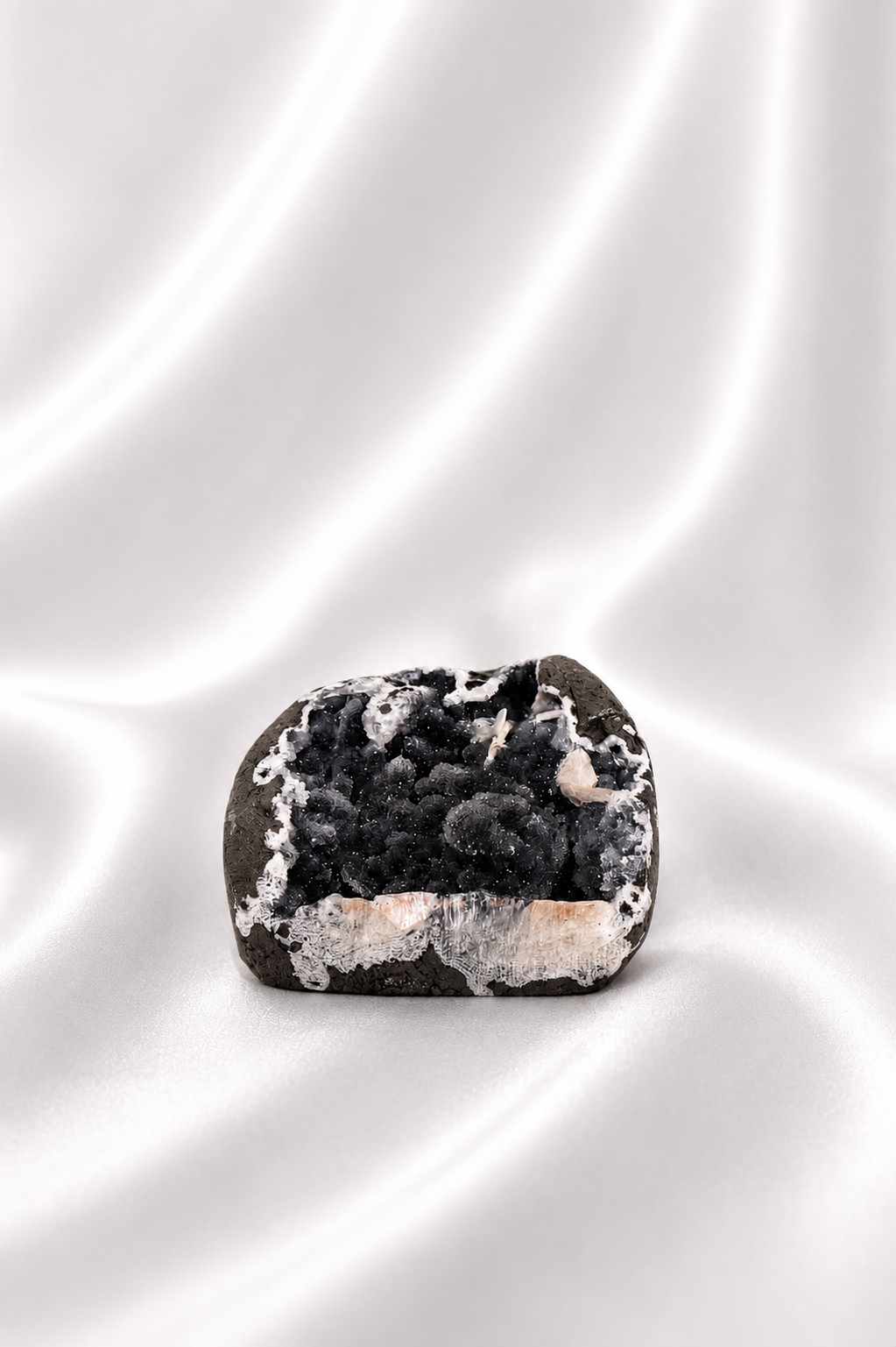 Black Chalcedony & Apophyllite Cluster - High Quality #16