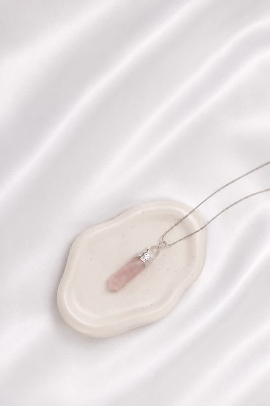 Rose Quartz Pencil Necklace