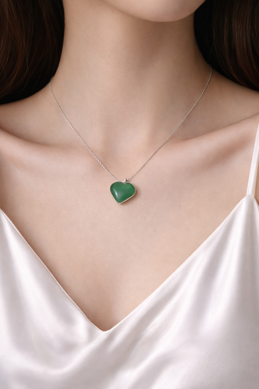 Green Aventurine Heart Necklace