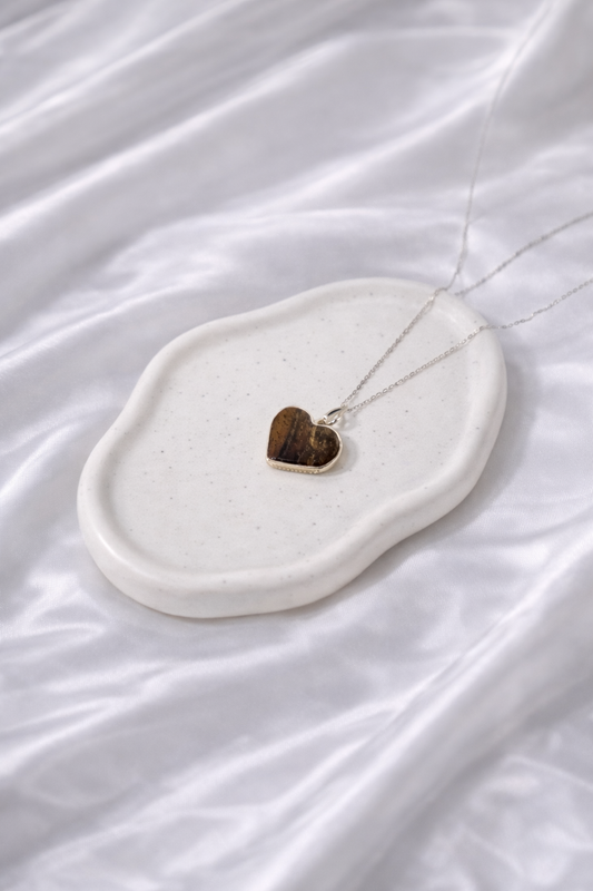 Tiger's Eye Heart Necklace