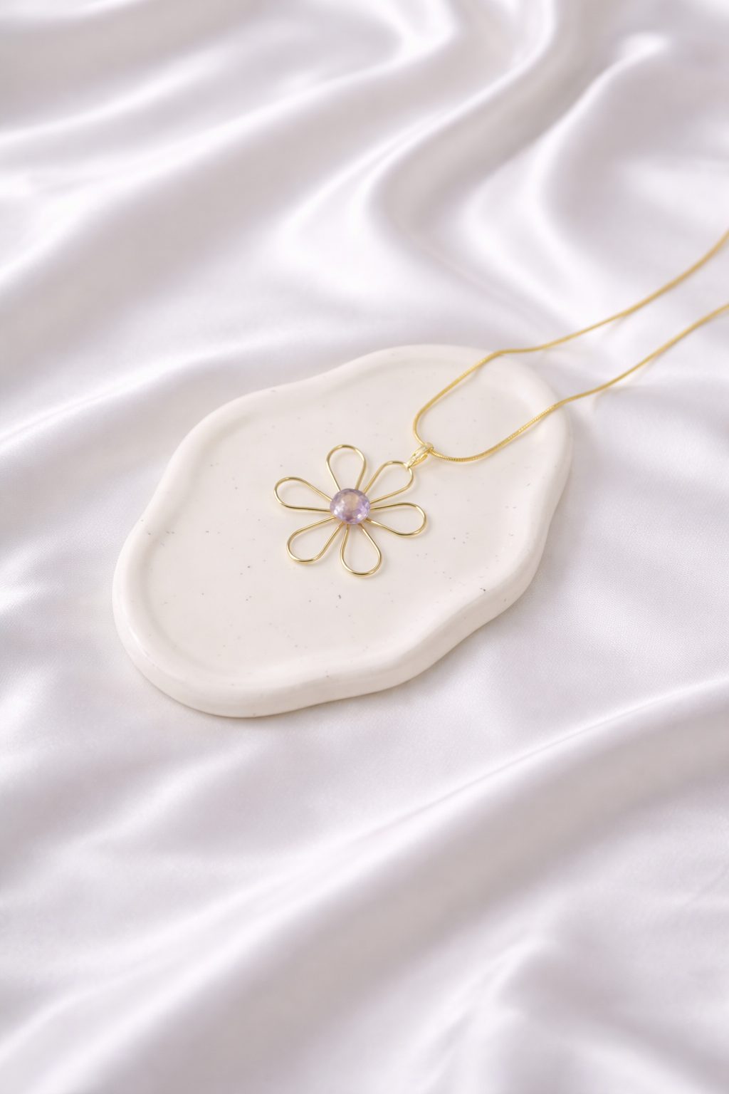 Amethyst Flower Necklace