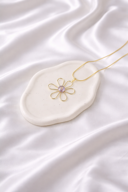 Amethyst Flower Necklace