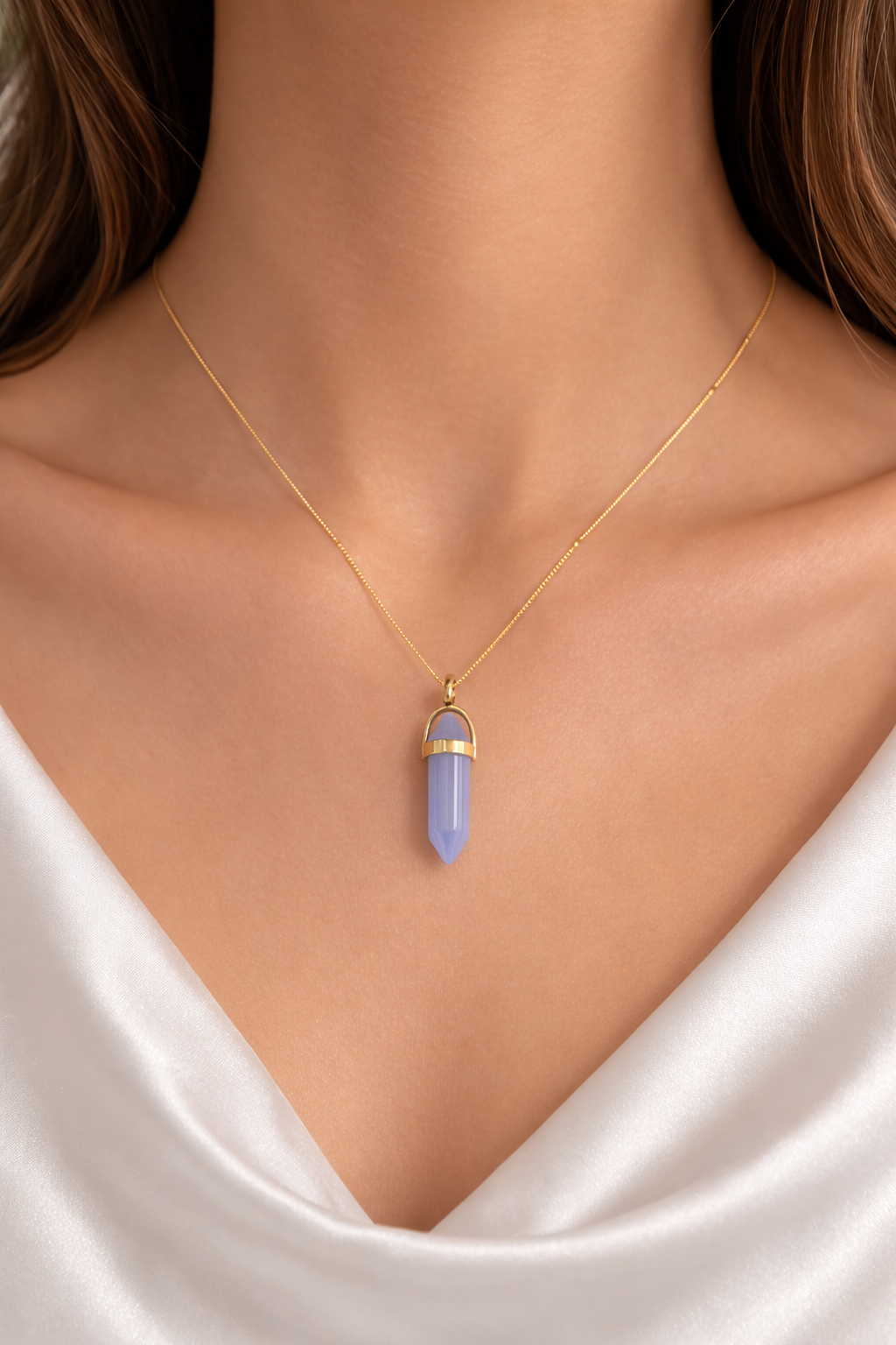 Blue Lace Agate Necklace