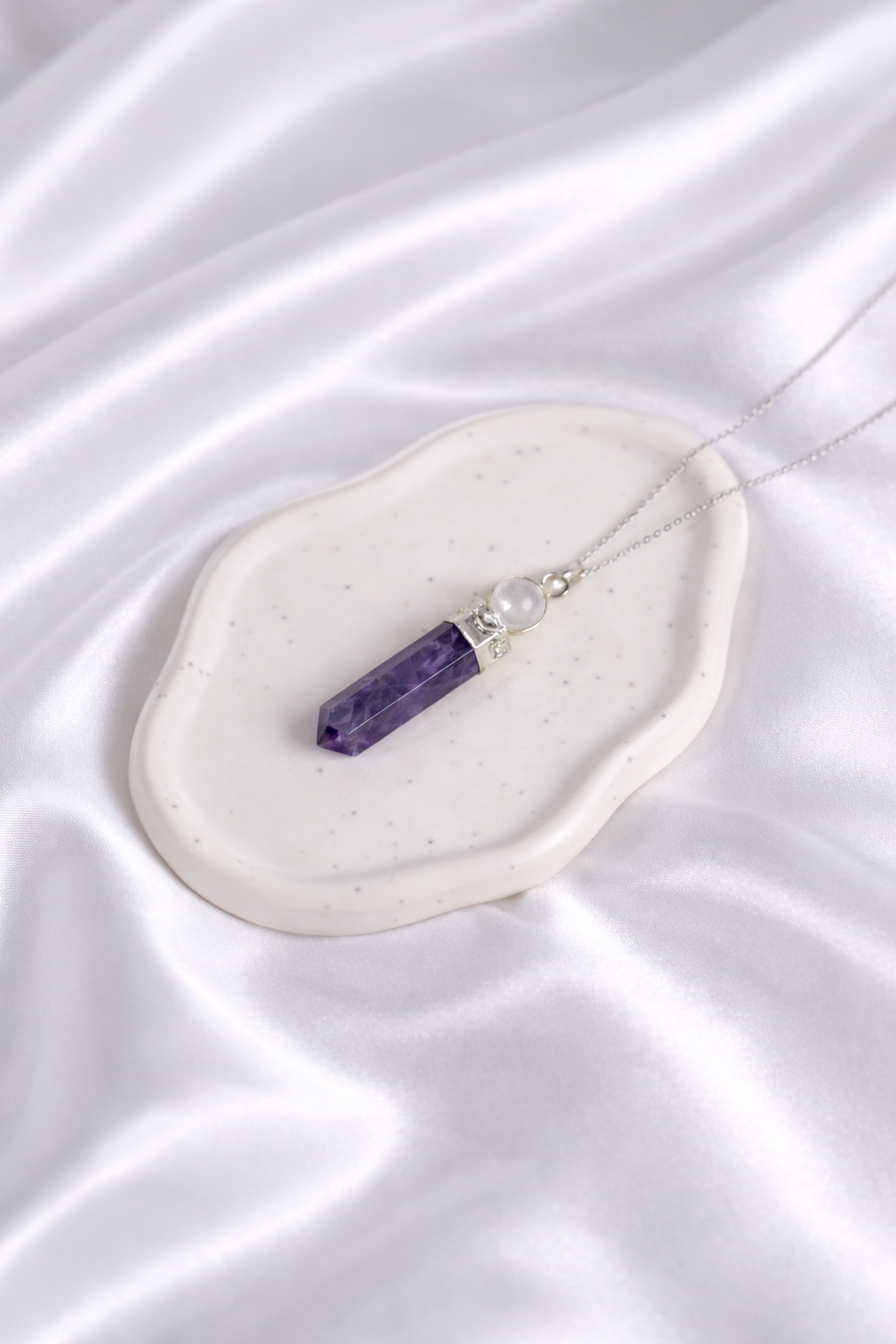 Amethyst Pencil Necklace
