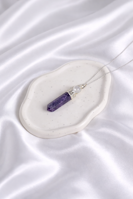 Amethyst Pencil Necklace