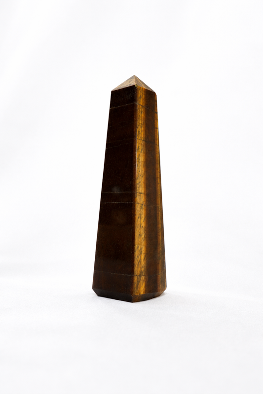 Tiger's Eye Tower #12 - Chipped from Base and side