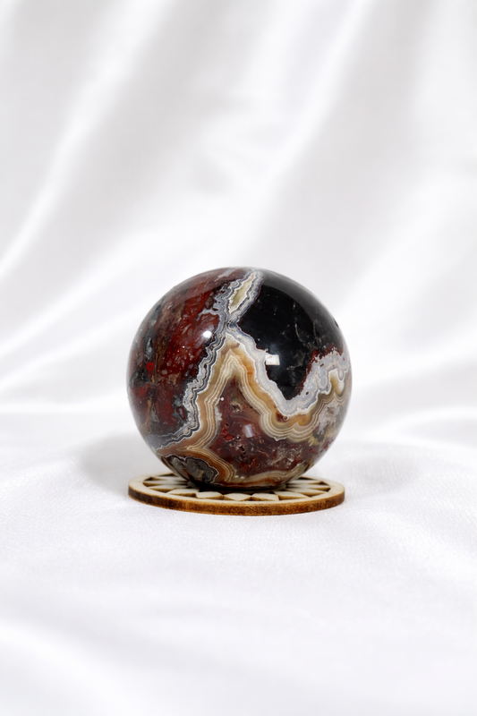 Mexican Crazy Lace Agate Sphere #6