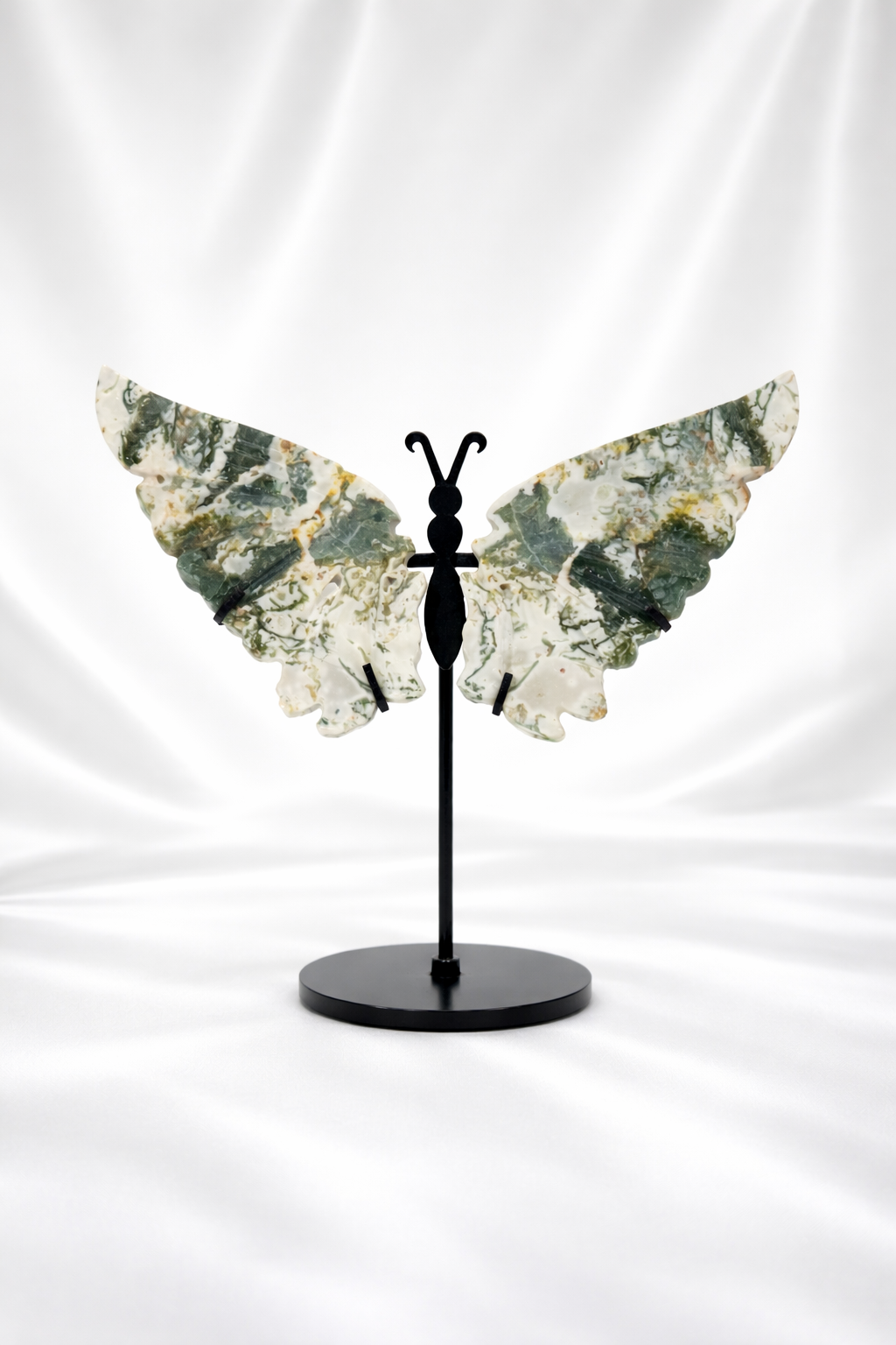 Moss Agate Butterfly Wings #20 - Large