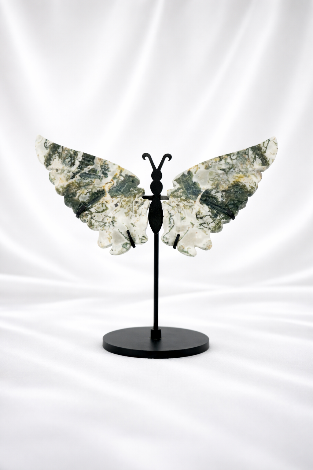 Moss Agate Butterfly Wings #20 - Large