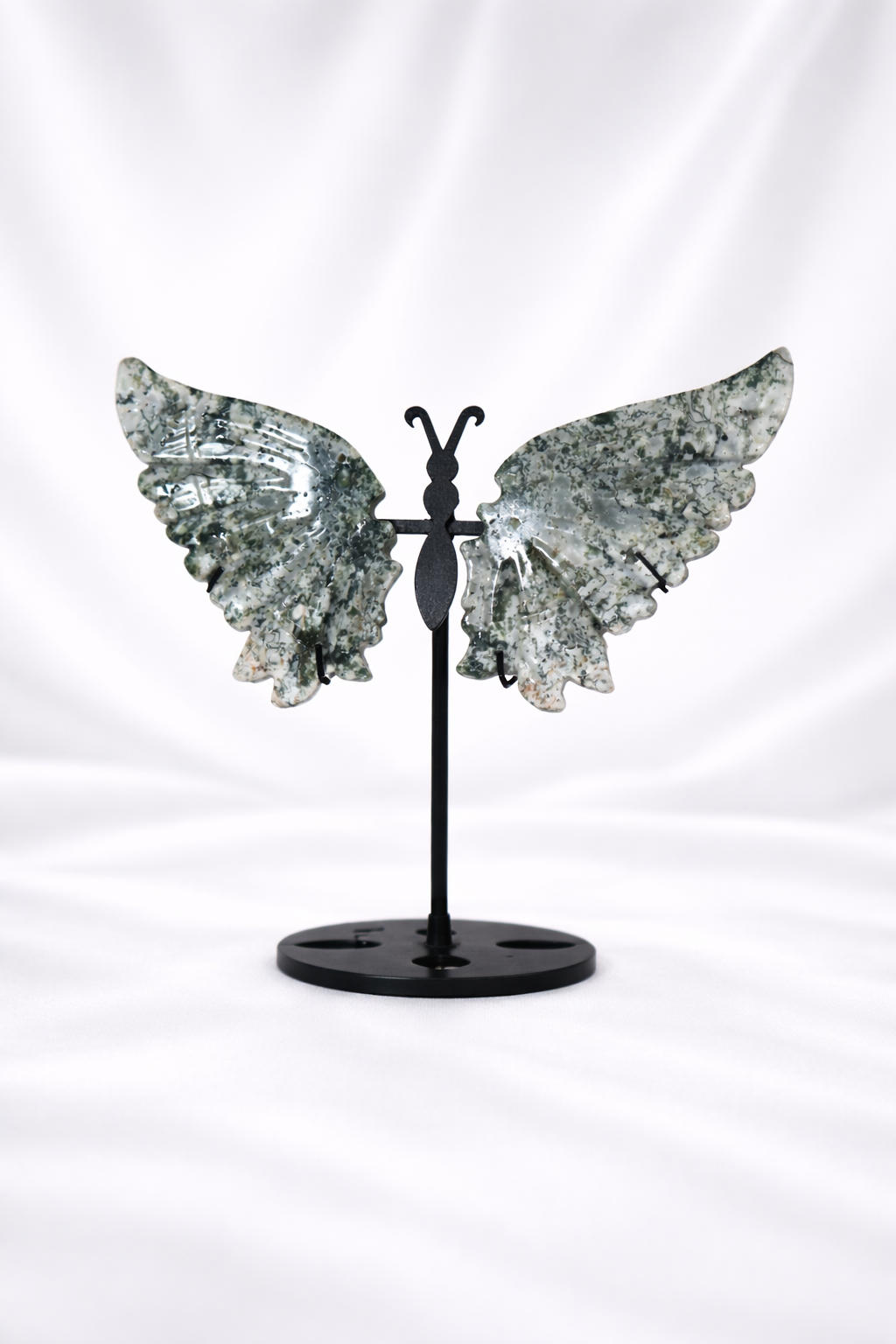 Moss Agate Butterfly Wings #21 - Large