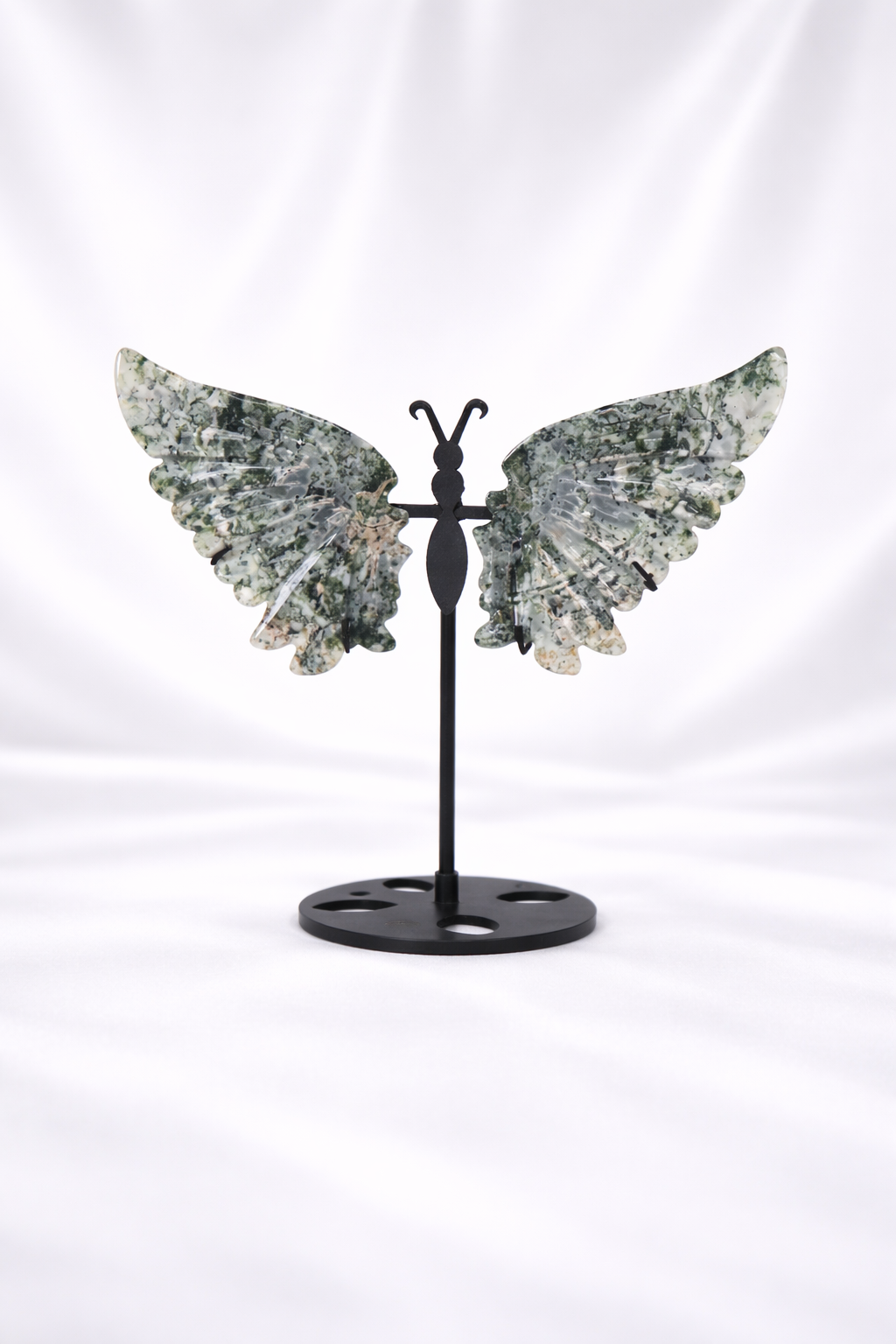 Moss Agate Butterfly Wings #21 - Large
