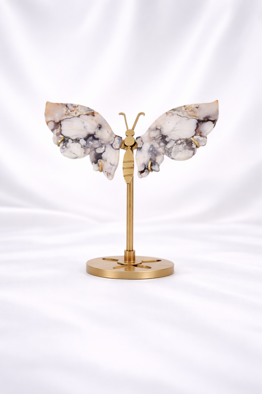 Blue Flower Agate Butterfly Wings