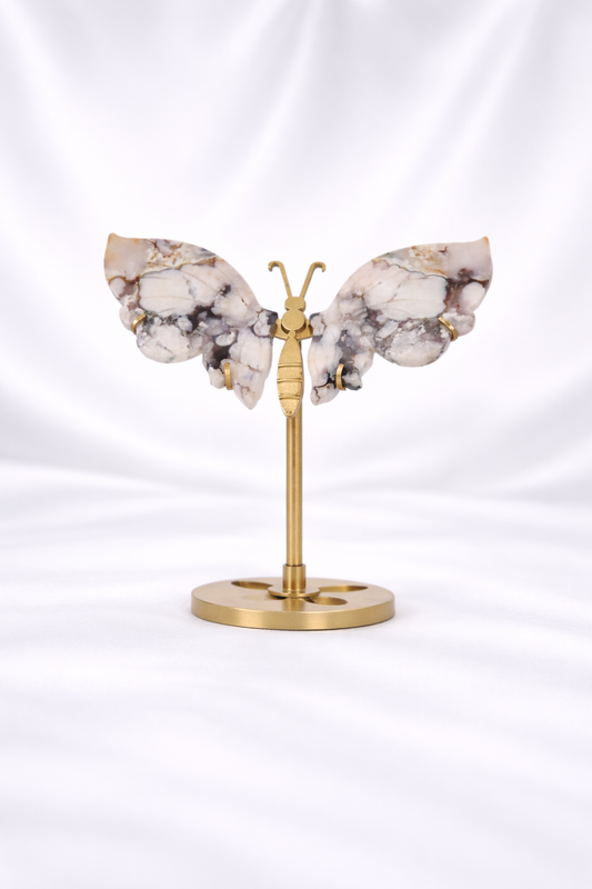 Blue Flower Agate Butterfly Wings