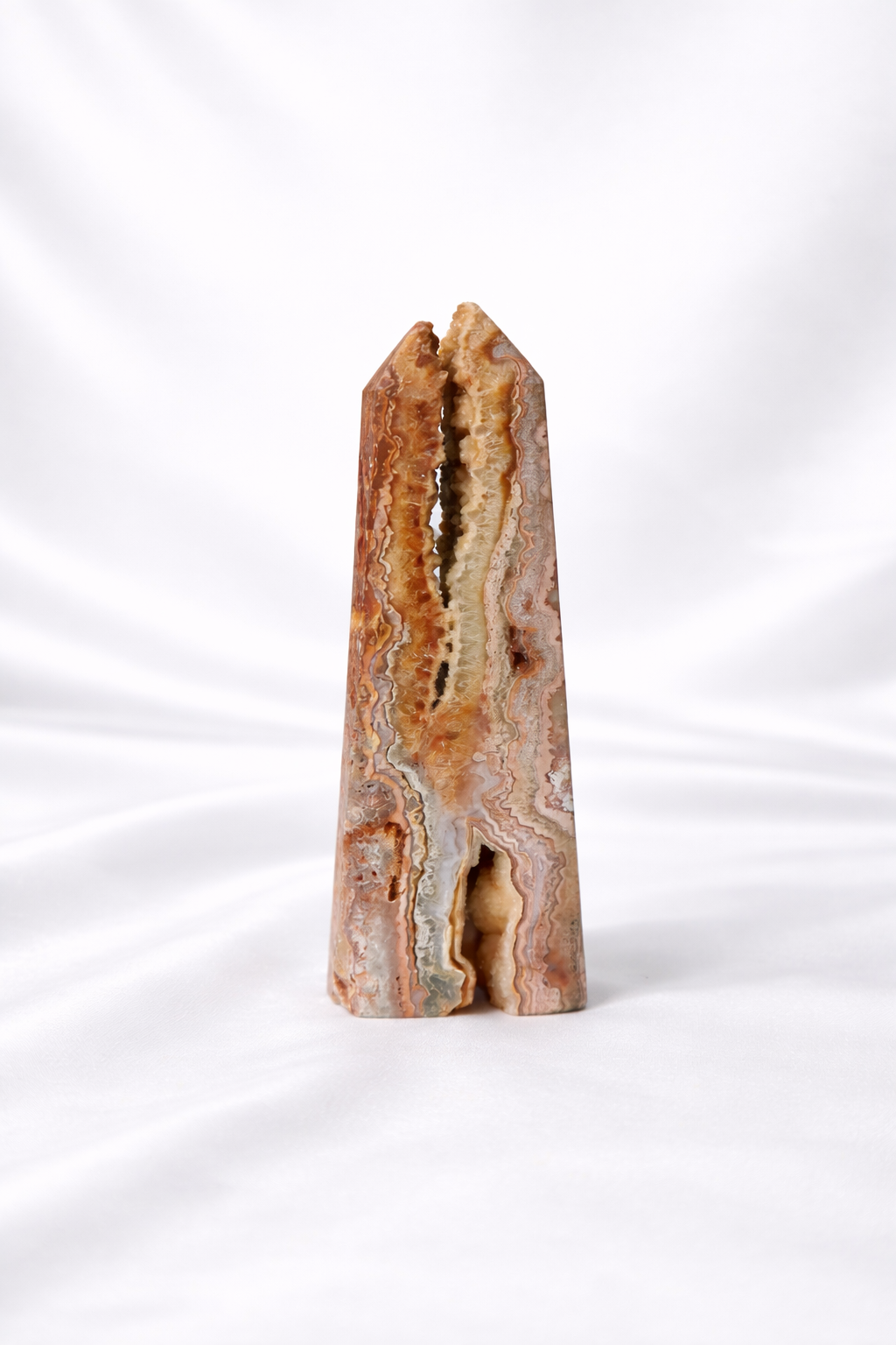 Pink Crazy Lace Agate Tower #21