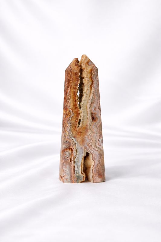 Pink Crazy Lace Agate Tower #21