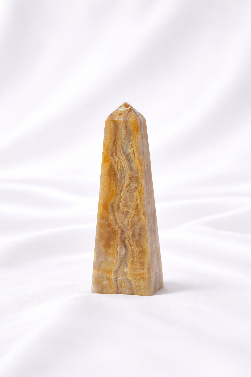 Yellow Crazy Lace Agate Tower #10