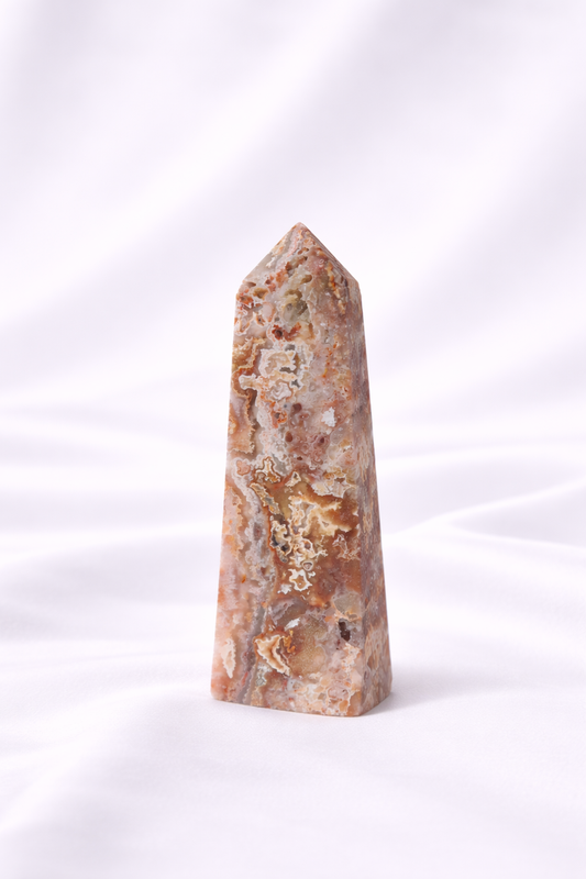 Pink Crazy Lace Agate Tower #24
