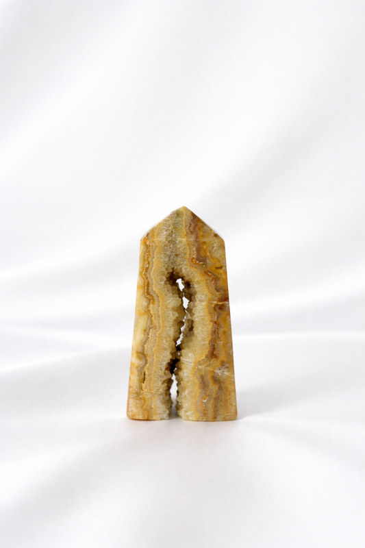 Yellow Crazy Lace Agate Tower #9
