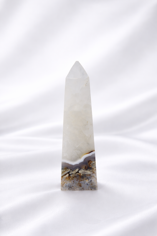 Orca Moss Agate Tower #1 - Tip Broken