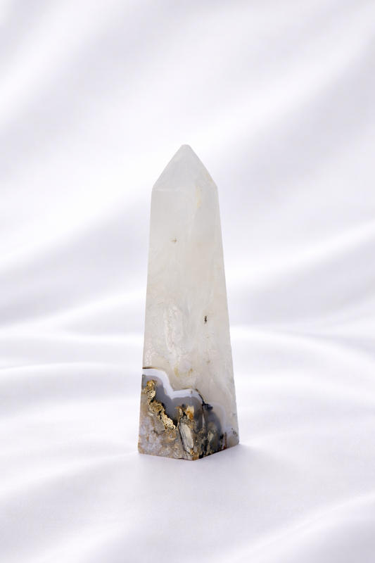 Orca Moss Agate Tower #1 - Tip Broken