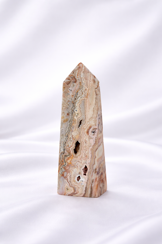 Pink Crazy Lace Agate Tower #25