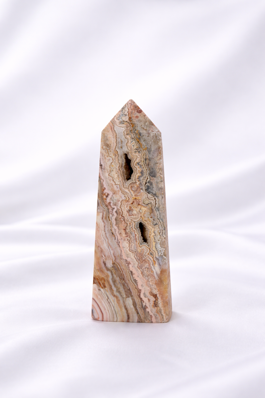 Pink Crazy Lace Agate Tower #25