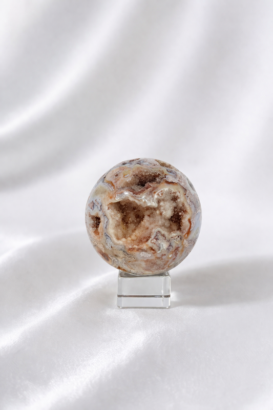 Pink Crazy Lace Agate Sphere #38