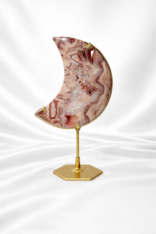 Pink Crazy Lace Agate Moon #9