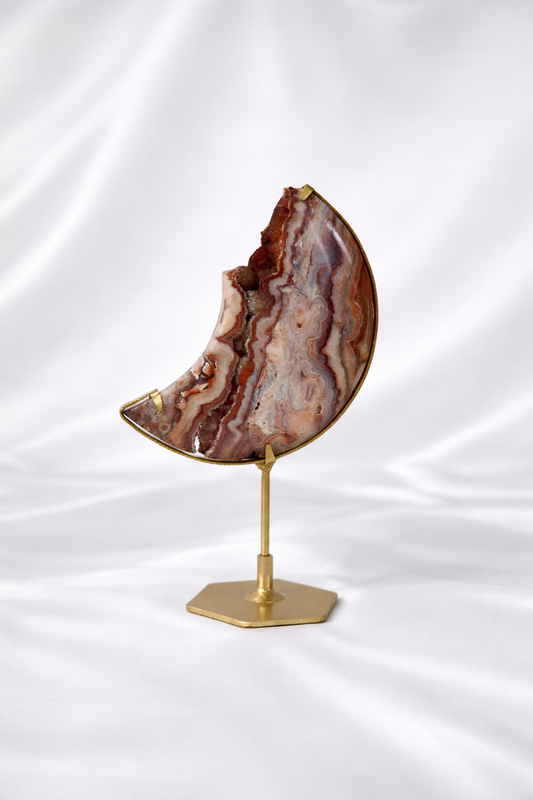 Pink Crazy Lace Agate Moon #8