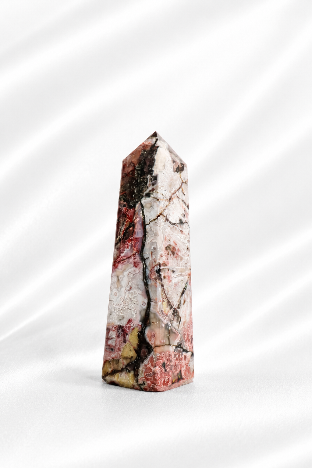 Mexican Crazy Lace Agate Tower #17
