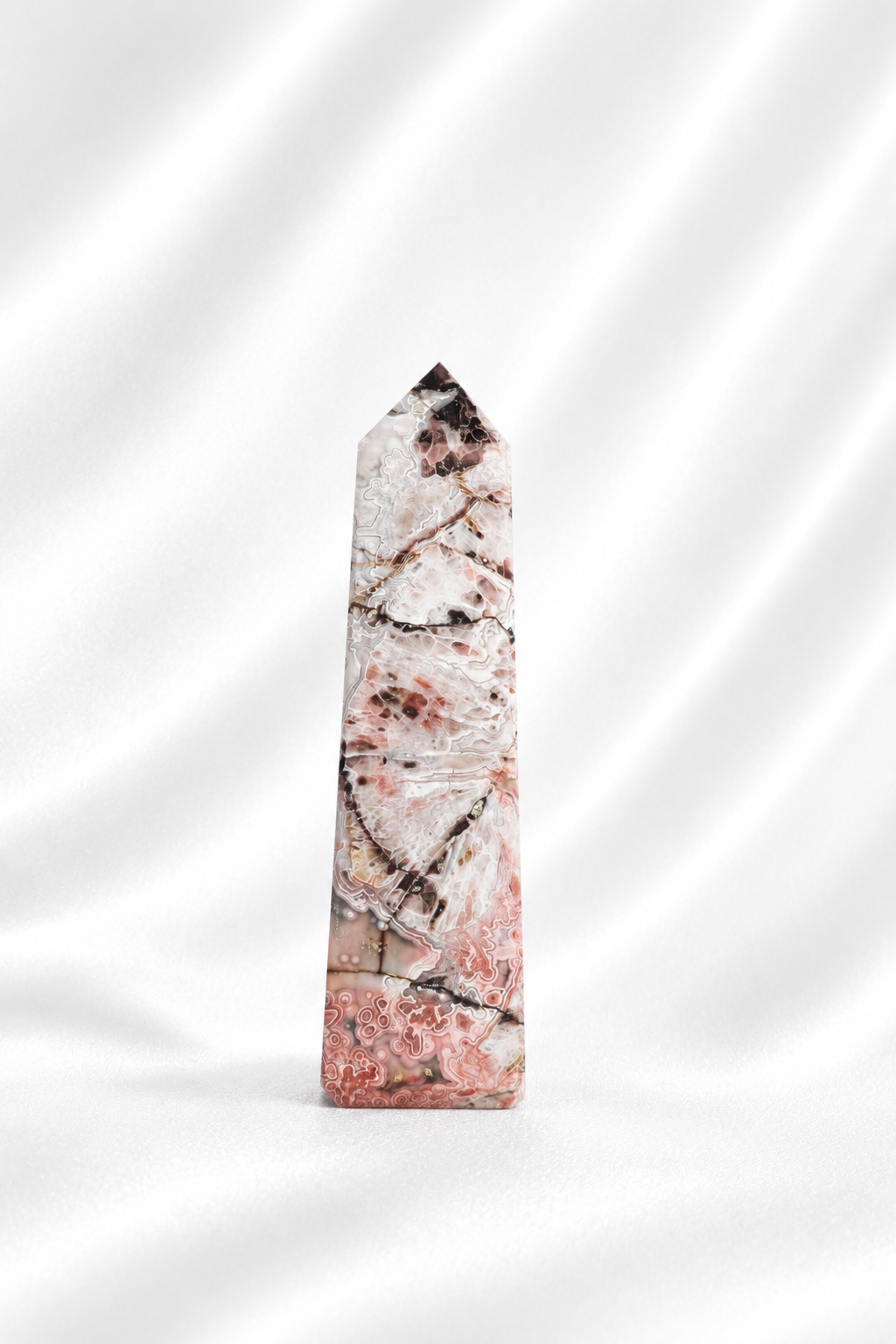 Mexican Crazy Lace Agate Tower #17