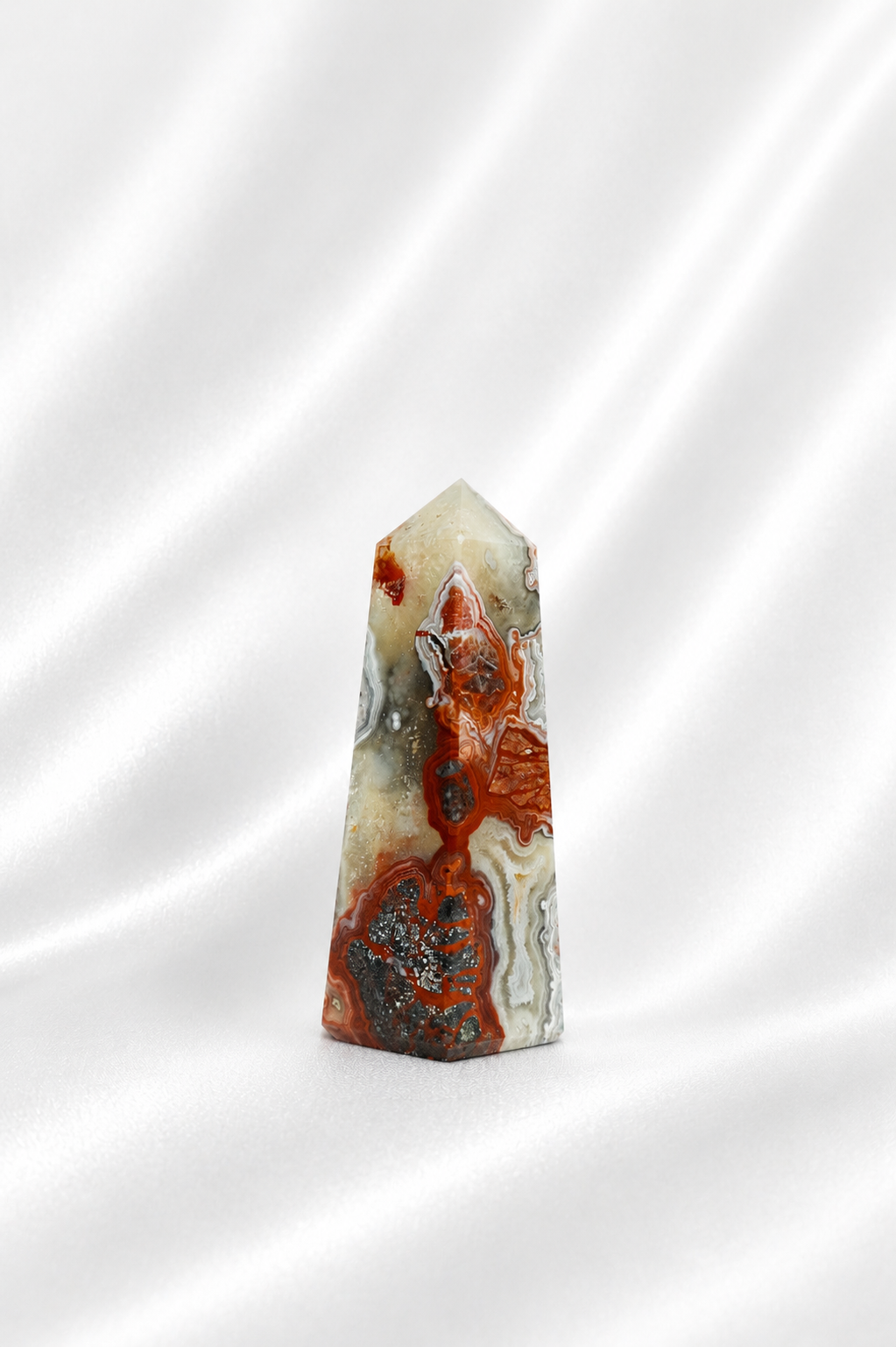 Mexican Crazy Lace Agate Tower #16