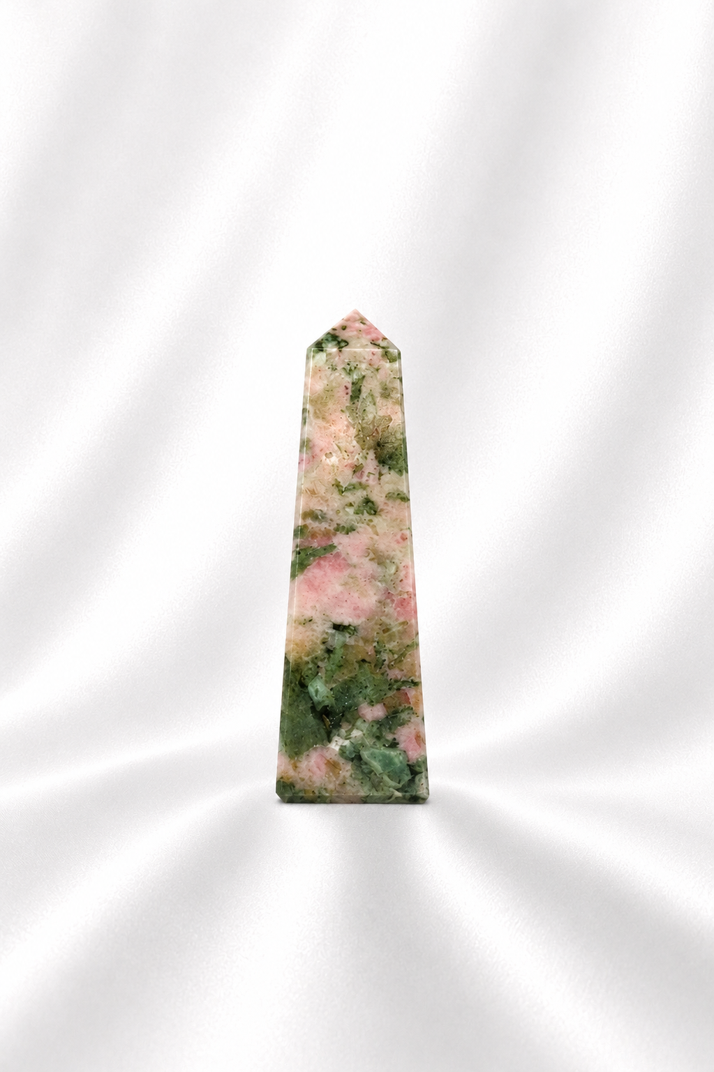 Pink Thulite w/ Green Epidote Tower #6