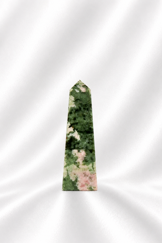 Pink Thulite w/ Green Epidote Tower #5