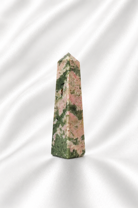 Pink Thulite w/ Green Epidote Tower #8