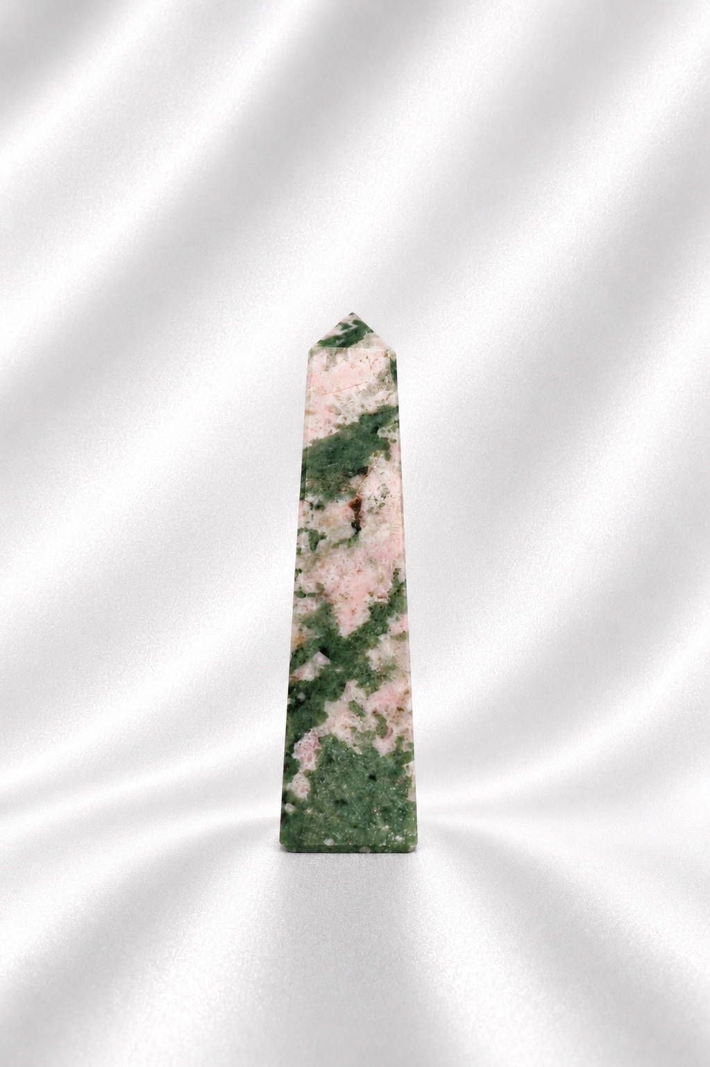 Pink Thulite w/ Green Epidote Tower #8
