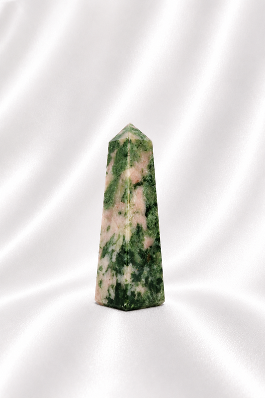 Pink Thulite w/ Green Epidote Tower #7