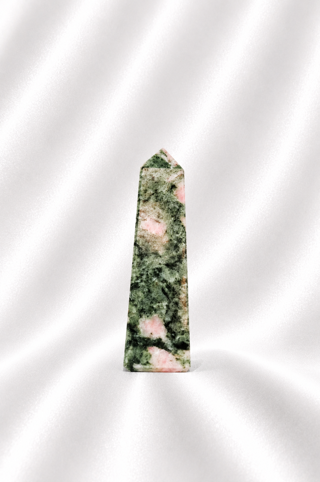 Pink Thulite w/ Green Epidote Tower #7