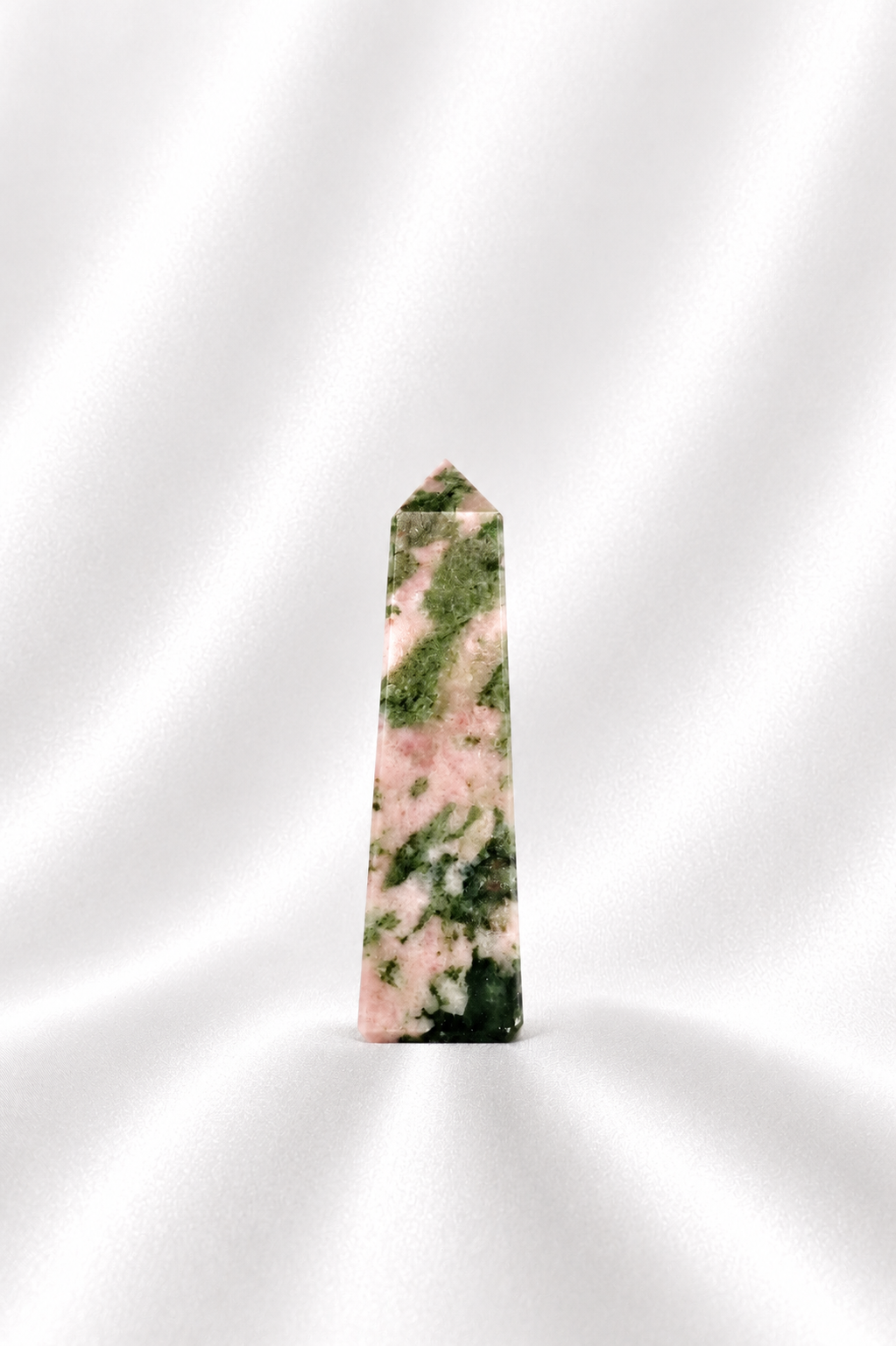 Pink Thulite w/ Green Epidote Tower #7